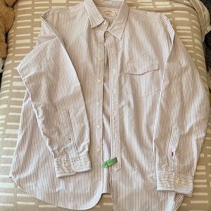 Brooks Brothers blue and red Striped Oxford Shirt